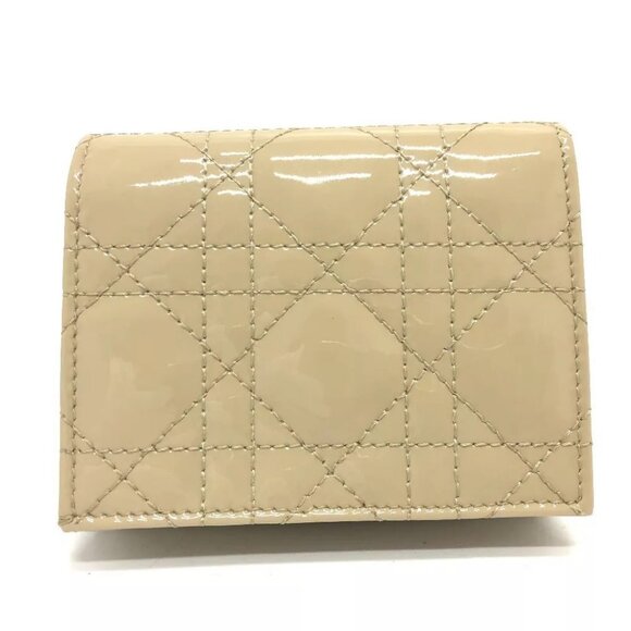 CHRISTIAN DIOR LADY DIOR Cannage Mini Wallet Compact Bifold Wallet Unused - Picture 3 of 12